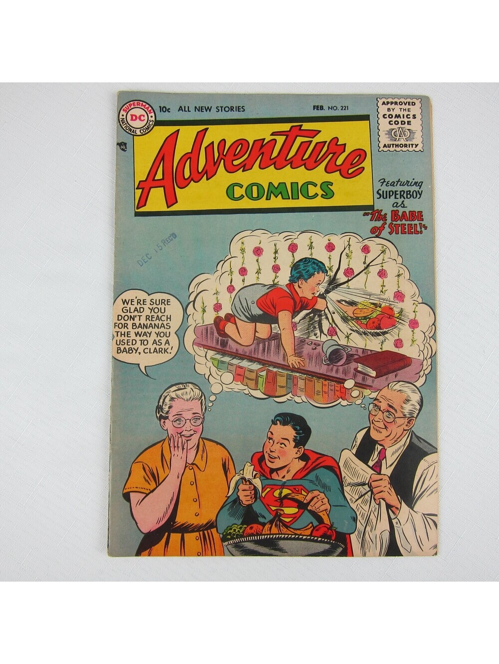 Adventure Comics #221 DC Comics Book Superboy Aquaman Vintage 1956